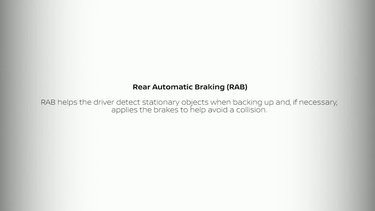 Nissan Safety Shield 360 B-roll: Rear Automatic Braking